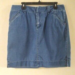 Vintage Liz Claiborne Women Denim Jean Skirt Pockets Size: 14